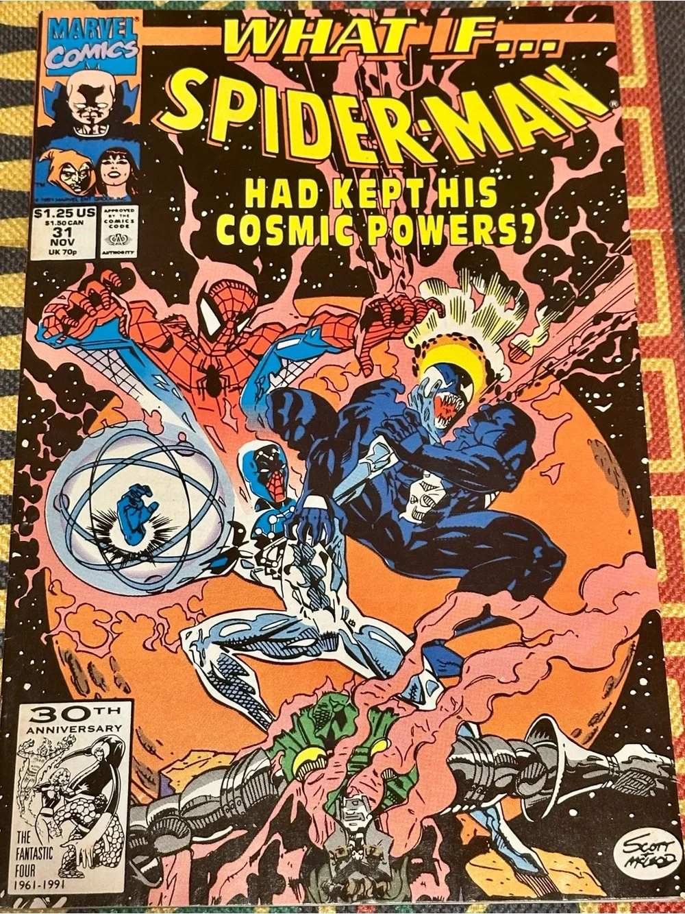 🔥 RARE Marvel What If #31 1991 1st Cosmic Spider-Man Cover Venom Scott McDaniel